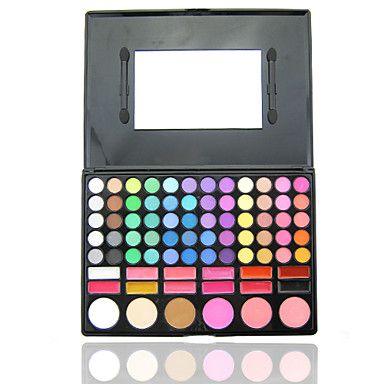 Paleta ilusão de ótica de 78 cores sombras, batom e blush